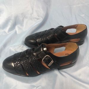 Men’s Black Stacy Adams Leather Dress Shoes